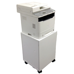 Generic light grey printer stand for Toshiba e-STUDIO409AS and all Toshiba A4 models compatible with the KD-1074 550-sheet paper drawer. No locator pins. 16.8"W x 16.2"D x 24.8"H.